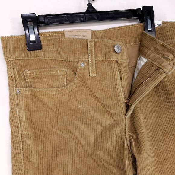 Levi’s Corduroy 314 Shaping Straight Pants Womens 27x30 Gold Brown Mid Rise - Picture 11 of 14
